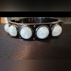 Chic Black Bracelet with White Accents